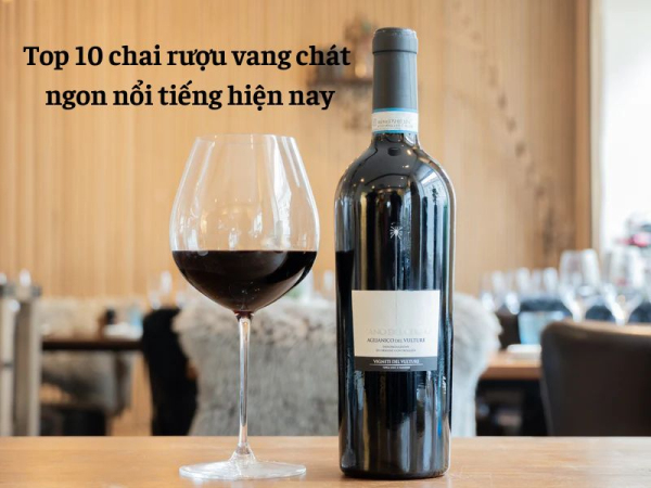 Top 10 chai rượu vang chát ngon nổi tiếng hiện nay